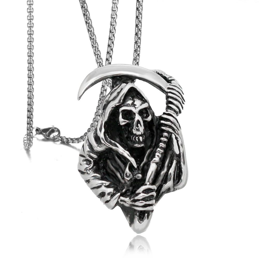 Collana Alta Qualità Lunga Falce della Morte Ciondolo Hip Hop
