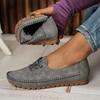 Women's Single Shoes, Outdoor Casual Walking Shoes, Leather Loafers, Mother's Shoes