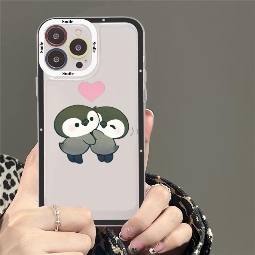 Pinguin Kawaii Cartoon Handyhülle Für Samsung S 20 21 22 23 lite plus ultra Klar Mobile Abdeckung Funda