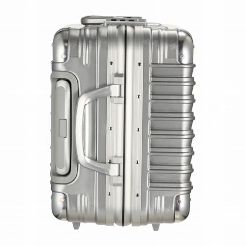 [Sifre] TRIDENT TRI1030 Hard Suitcase, Aluminum-Look, 33L, 3.8kg, Silver, Made In Japan with a 5-Year Warranty.