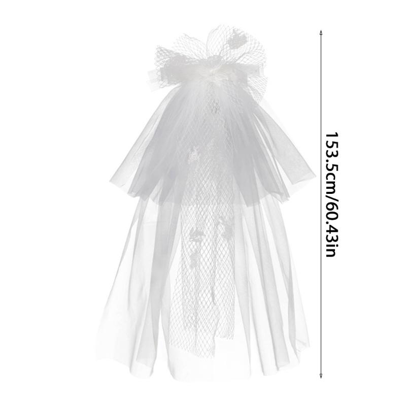 Sheer Veil Bridal Veil Bride Gift, Bridal Shower, Wedding Veil White Bowknot
