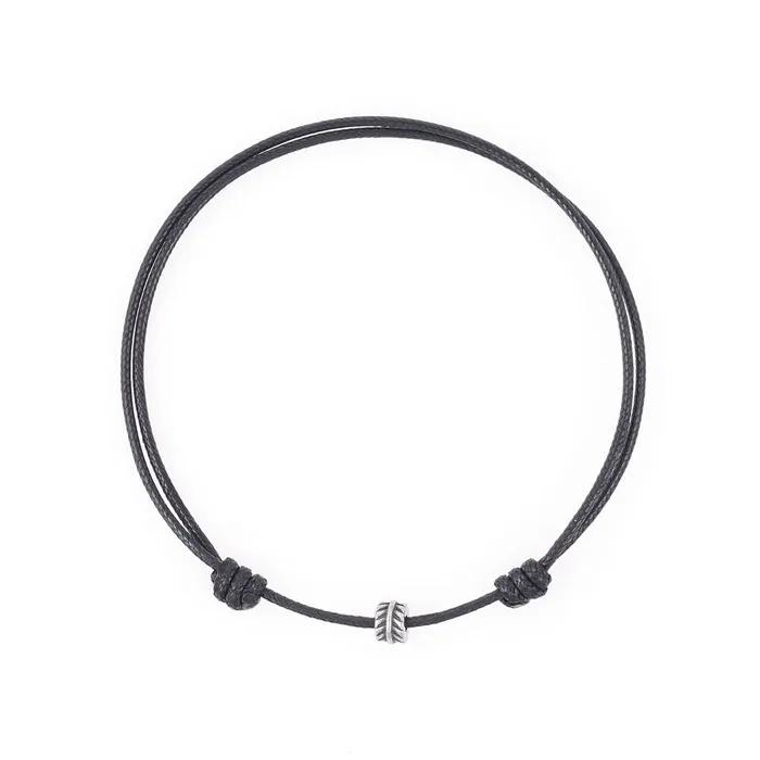 Antique Line Wheel Pendant String Bracelet (C2501AC1228_BK)