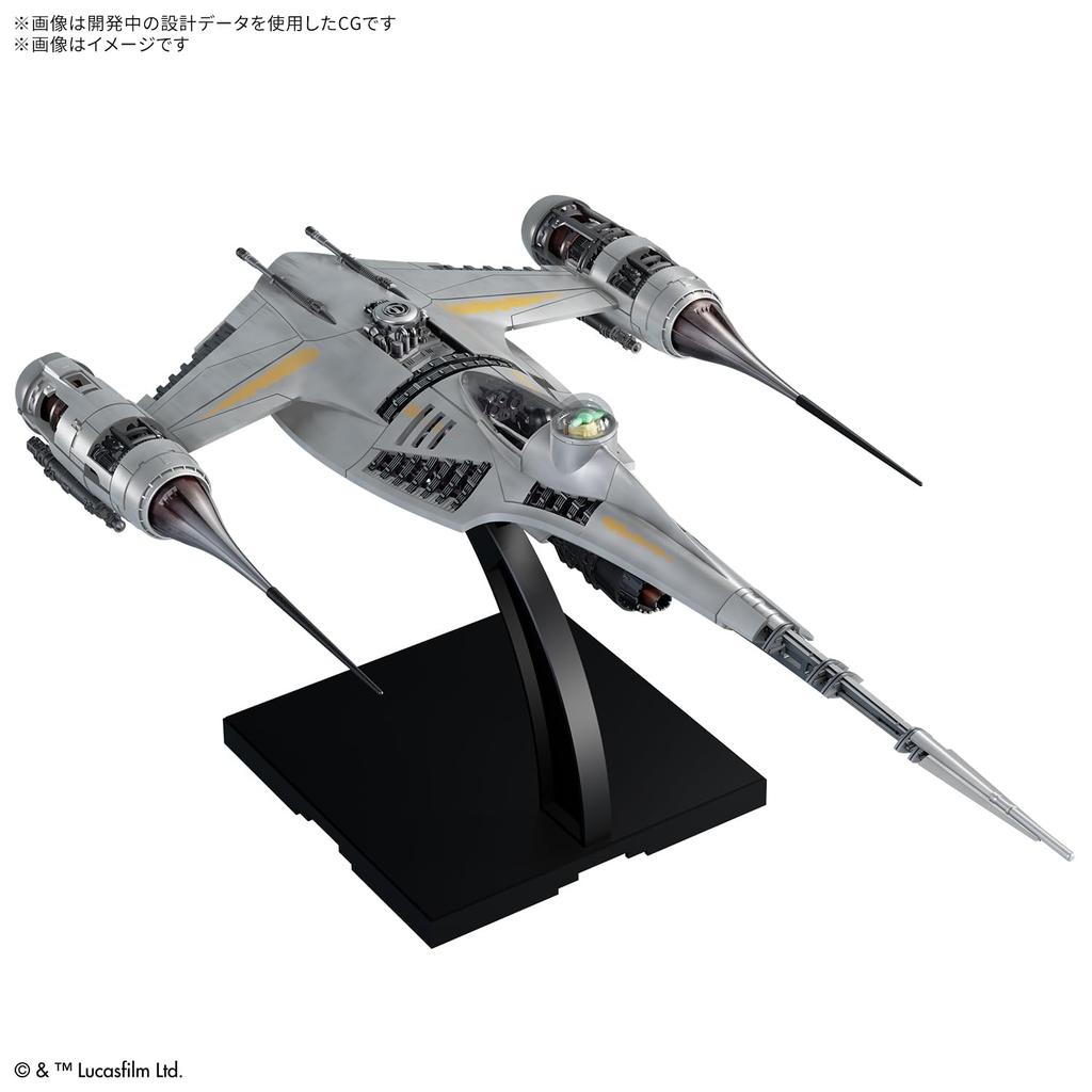 BANDAI SPIRITS STAR WARS The Mandalorian Starfighter Scale Plastic Model N-1 1/48 Pre-Colored