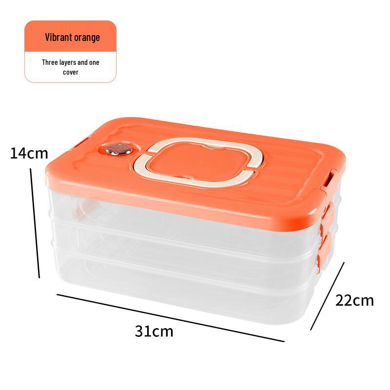 3-Layer Refrigerator Dumpling Storage Box