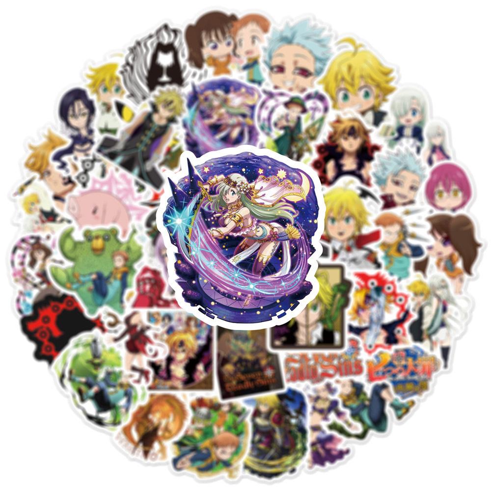 10/30/50pcs Anime The Seven Deadly Sins Stickers Meliodas Cartoon Sticker Water Bottle Scrapbooking Phone Case Cool Manga Decals