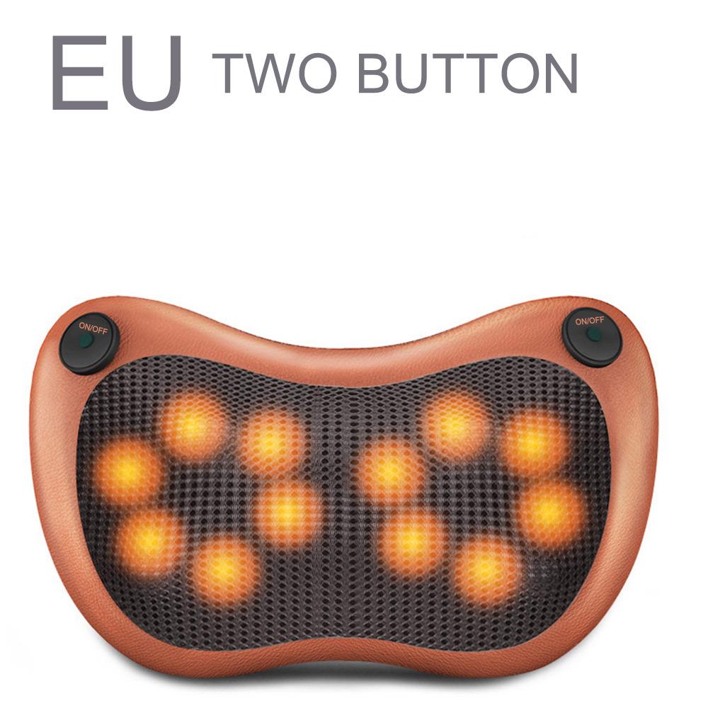 12/8/6/4 Heads Car Back Neck Massager Electric Massage Relaxation Pillow Cushion Home Waist Body