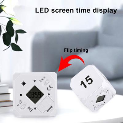 Temporizador de cubo giratorio de 5-15-25-45 minutos con pantalla LED y interruptor deslizante. Temporizador de productividad Pomodoro portátil con vibración y alarma silenciosa para el trabajo, el estudio y la cocina.