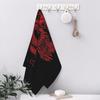 Red Chinese Dragon with Black Background Soft Face Towel Quick Dry Pool Bath Cotton Towels Breathable