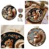 Squirrel Embroidery Kit for Beginners Pre-Printed DIY Craft Set with Hoop Handmade Craft Gift for Adults Punch Needle Kit
