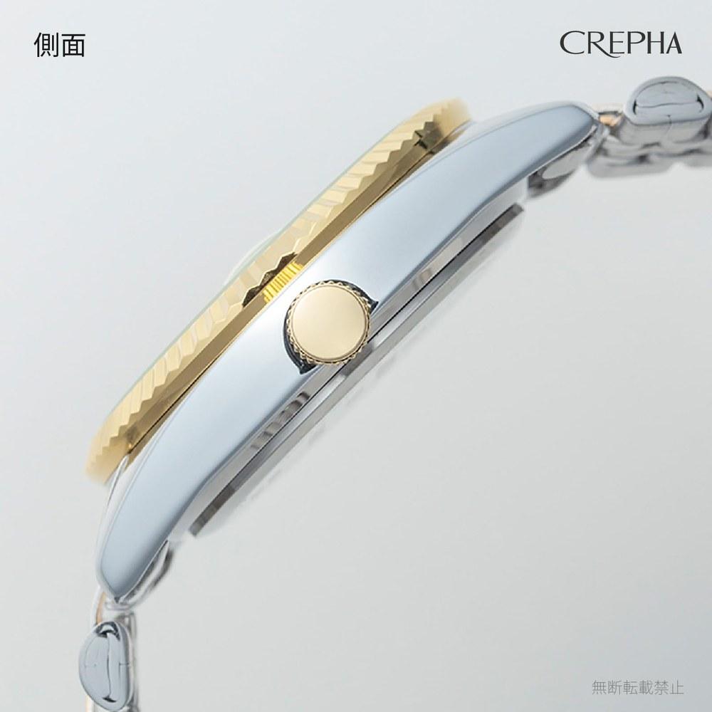 CREPHA Men’s Analog Wristwatch Waterproof Metal Band SV-AM269-CHT Gold