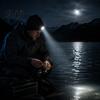 Unisex Outdoor Winter Accessory LED Hat with Light, USB Rechargeable Headlamp Skull Cap, Lighting Warm Knitted Cap for Men, Women, Gear Usb