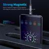 Data Cable Strong Suction Rotatable Anti-winding Magnetic 3 in 1 Fast Charger Cable