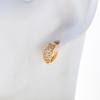 Heart-Shaped Hip Hop Zirconia Stud Earrings with European & American Design