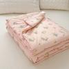 Cute Floral Summer Quilt Cartoon Rabbit Double Side Air-Conditioning Cool Comforter Breathable Blanket Kids Adult Thin Bed Cover