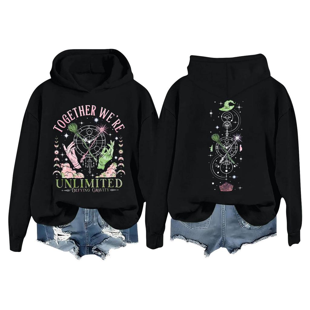 Women's Fashionable Daily Versatile Casual Hooded Sweatshirt, Daily Long Sleeved Patch Top Sweatshirt