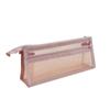 Transparent Double-Layer Mesh Pencil Case - Large Capacity Stationery Bag for Students