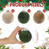 Velvet Christmas Ball Ornaments Set - 15pcs 3.15 inch Flocked Xmas Decorations Ornaments for Christmas Tree Garland Table Centerpiece Festival Decor