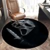 Diamond Encrusted Ghostface Chair Mat Round Carpet for Home Decor, Office Flooring, Gift Idea for Any Room0218b