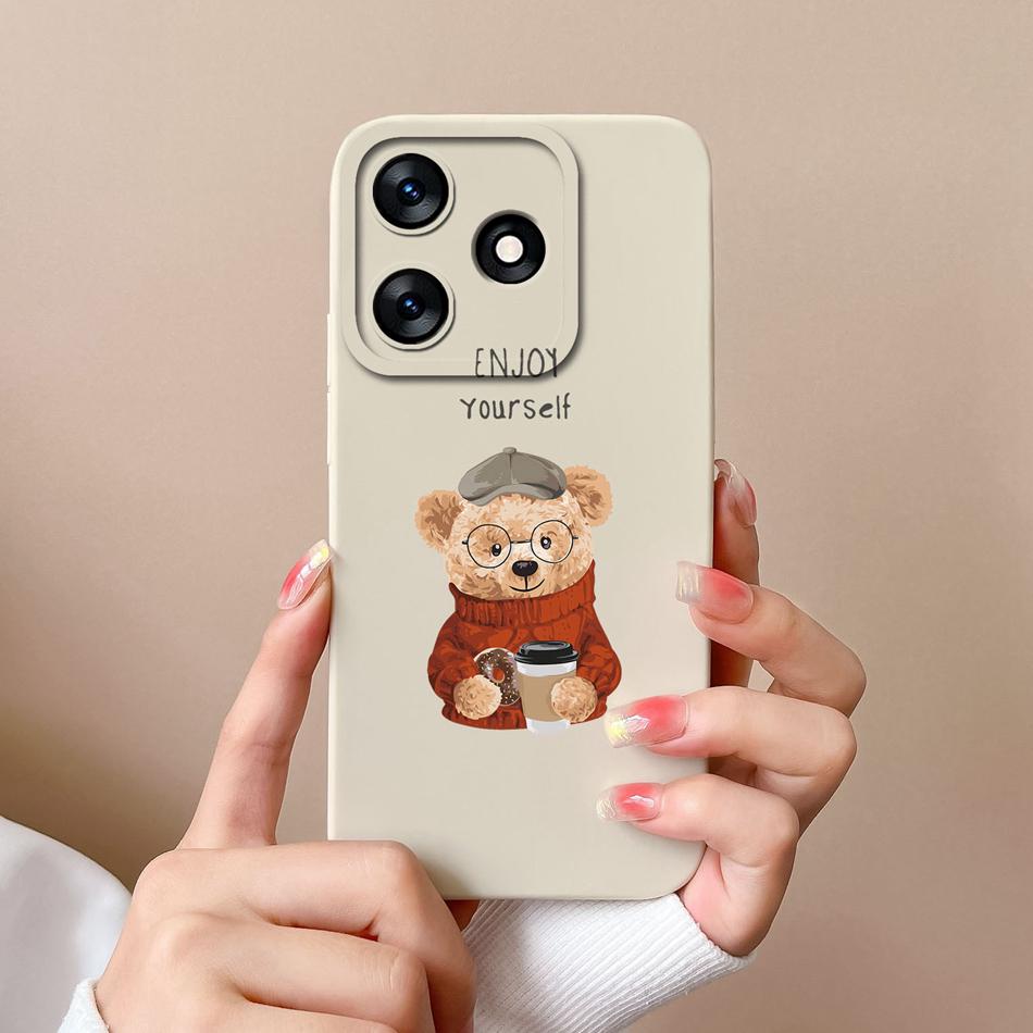 For Tecno Spark 10 Pro 10C Cases Cartoon Liquid Silicone Full Protection Cover For Tecno Spark10 4G 5G 10Pro 10 C Bumper Funda