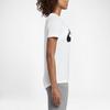 Nike Logo Print Casual Sport Breathable T-Shirt Women Tops White 829748-100