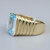 Aquamarine Ring, 925 Solid Sterling Silver, Brass Ring, Mens Signet Ring, Gemstone Ring, Gift for Partner