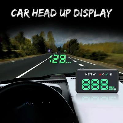 Car Speed HUD Digital Speedometer Head Up Display Windshield Projector GPS Compass Overspeed Alarm System Truck Vehicles Auto