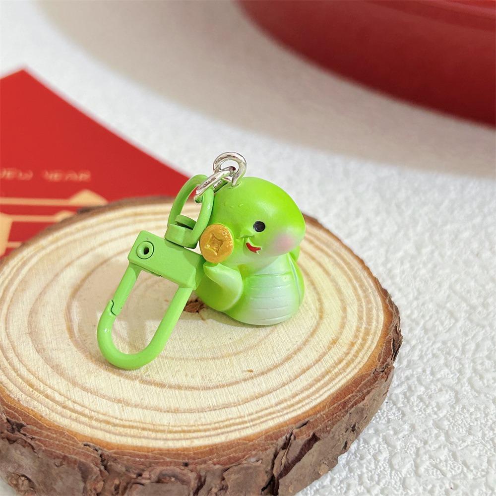 

Chinese Snake Pendant Keychain Wealth Cartoon Zodiac Key Ring New Year Gifts Style 6