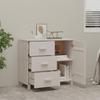 Hamar Sideboard White 90 X 40 X 80 Cm Solid Pine Wood
