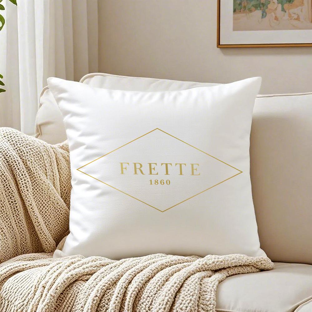 LUXURY Fashion Italy Elegance FFrettes Cushion Cover Linen Pillowcase Soft  for Sofa Bed Home Room Decor