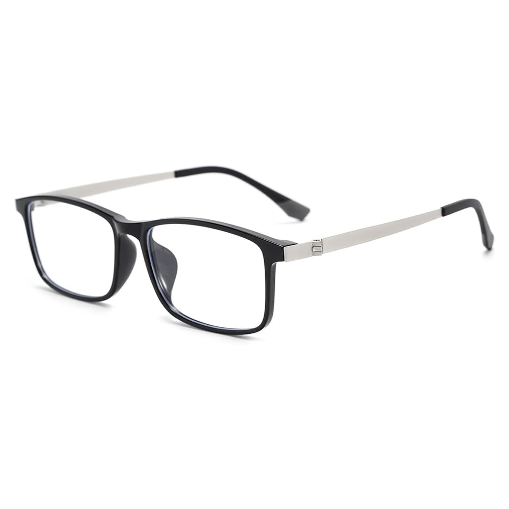 

Blue Light Blocking Fashion Square UV Black B1632 [FEISEDY] Glasses, Stylish, Men s/Women s Glasses, Shape, Non-Prescription, Lightweight, Protection, чорний