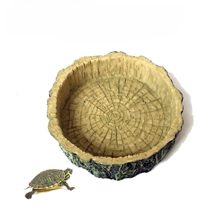 

Желтая миска для рептилий в форме черепахи, контейнер для воды, поднос для воды для питомца, миска для еды, аксессуар для террариума, поилка для ползающего питомца жёлтый