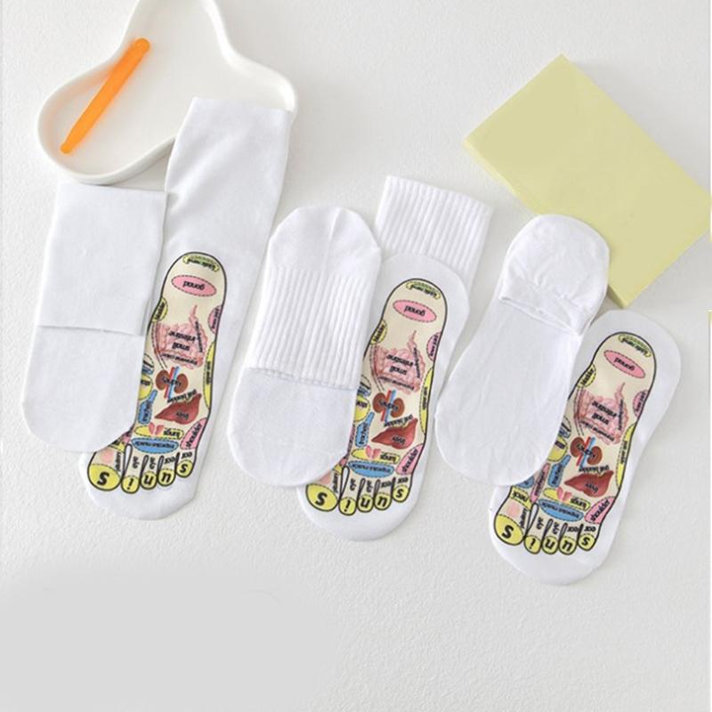 Unisex Foot Massage Reflexology Socks for Stimulate Pressure Point Ease Tiredness Perfect for Office Worker and Elderly