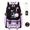 Anime Peripheral Teen Trend Backpack Multifunctional Usb Casual Student School Bag