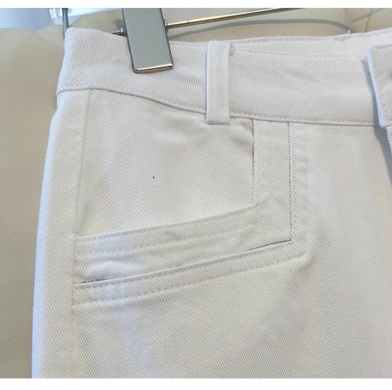 Damen Weiße Weitbeinige High-Waist Cropped Jeans - Schlankmachend & Beliebt für Frühling 2025