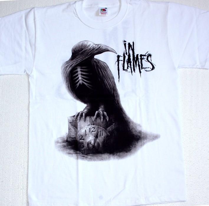 Vtg IN FLAMES Band SOUNDS OF A PLAYGROUND FADING White All Size T Shirt CM809