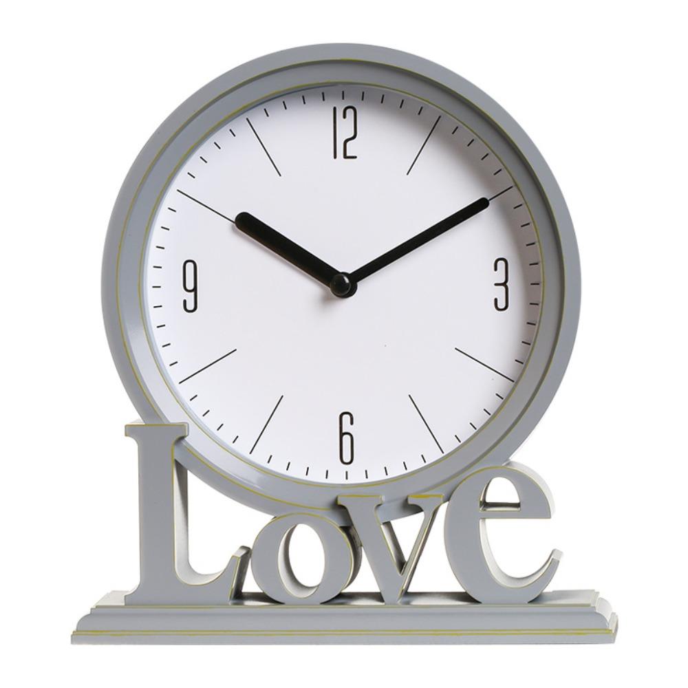 

Высококачественные не тикающие часы, модные круглые указатели, винтажные настольные часы для кухни light grey-love