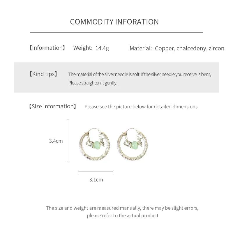 New Style Zircon Chalcedony Snake Pattern Hoop Earrings for Women 2025 Korean Fashion Ear Buckle Luxury Designer Zircon Gifts