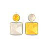 Orbita Water Drop Asymmetrical Ear Clips Women Ear Clips Yellow 5600522