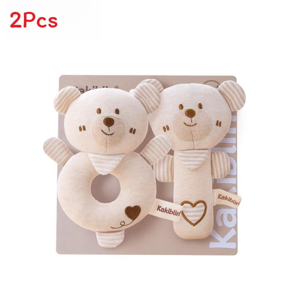 Baby Handheld Rattle Toy Set With Soft Cotton Material For Sensory Development