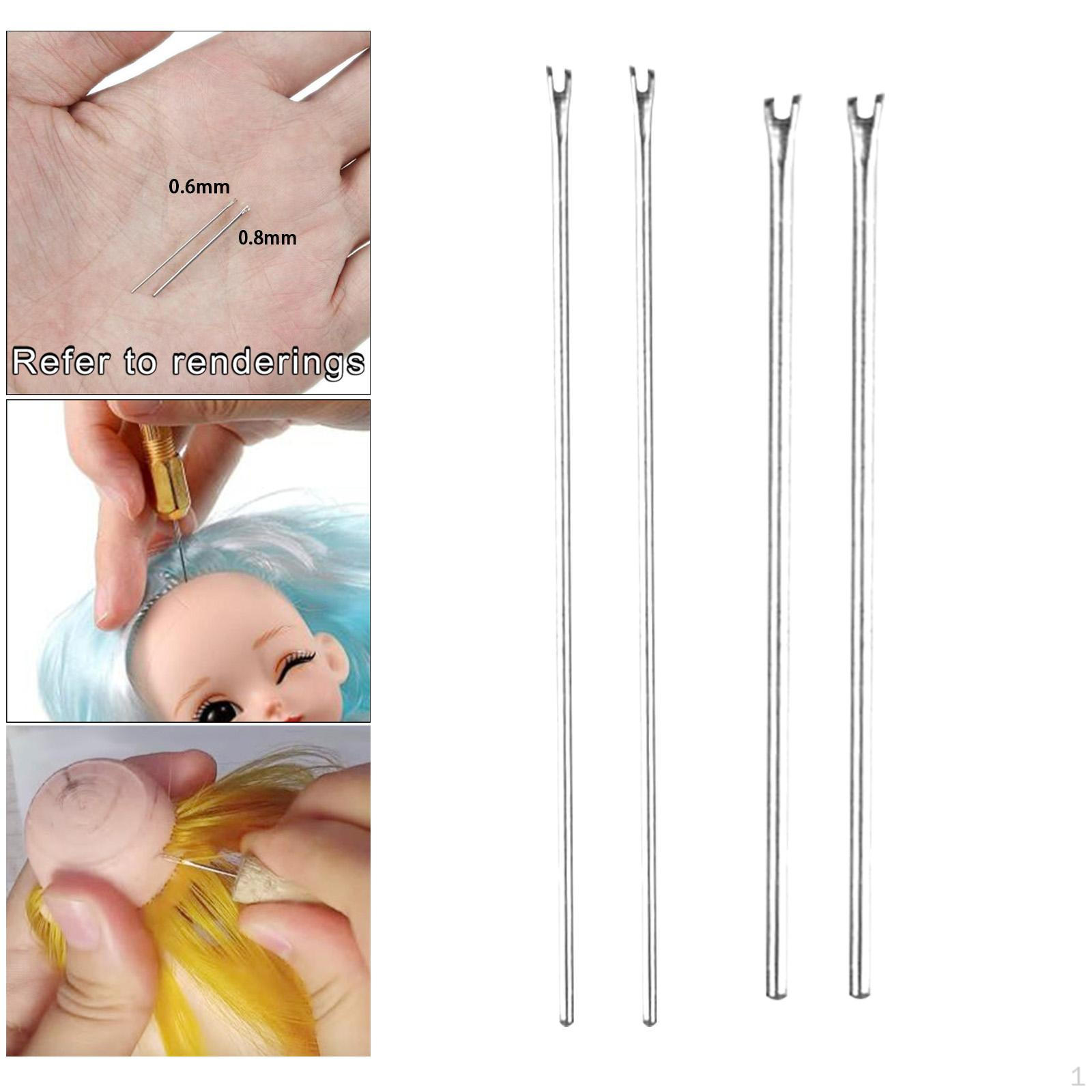 

Инструмент для перепрошивки кукольных волос для кукольных волос, принадлежности для самостоятельного изготовления, для начинающих девочек, 2x0,6 мм, 2x0,8 мм