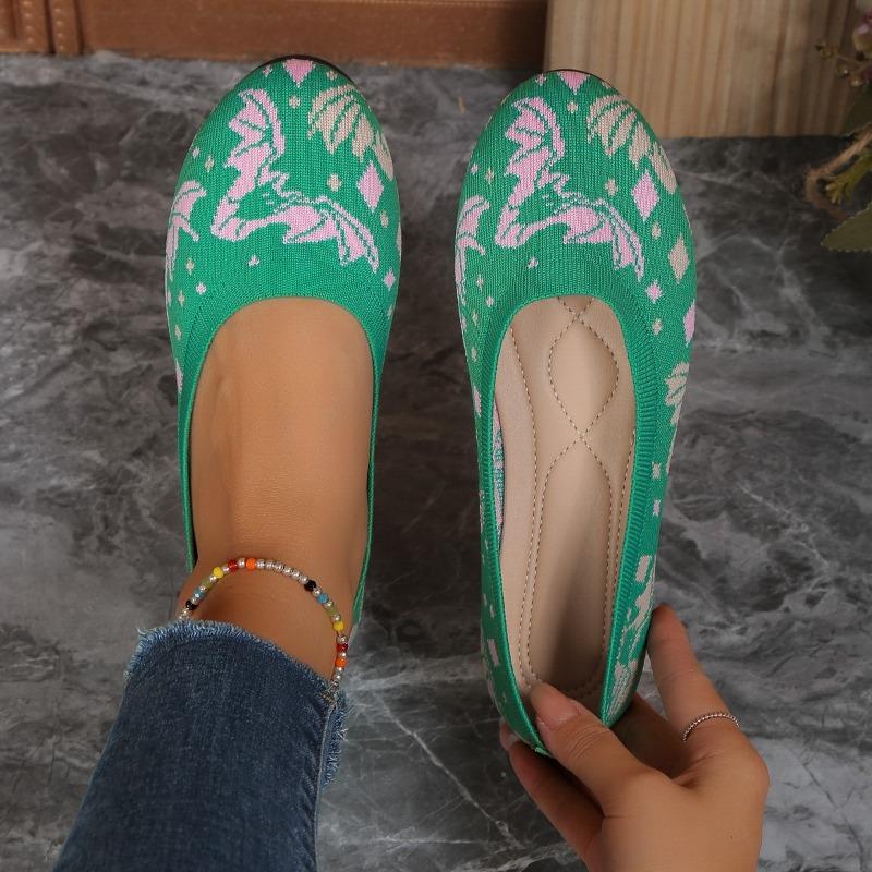 Hot-selling New Fly-woven Casual Flat-bottomed Shallow Mouth Versatile Single Shoes for Women's Doudou Shoes for Women