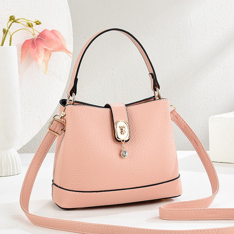 IELGY Ladies Messenger Bag Fashion Contrast Color Portable Bucket Bag