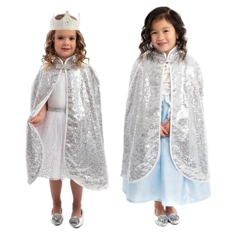 Girls Dress Cape Princess Cape Party Cosplay Cloak Halloween Cosplay Cloak Party Supplies for Masquerade Parties