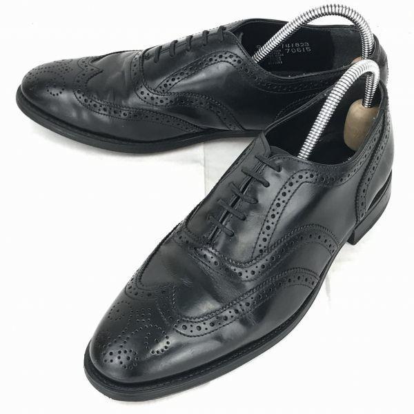 

USA NUNN BUSH Vintage Leather Goodyear Wingtip [26.5/Black] Full Brogue Business(USED)