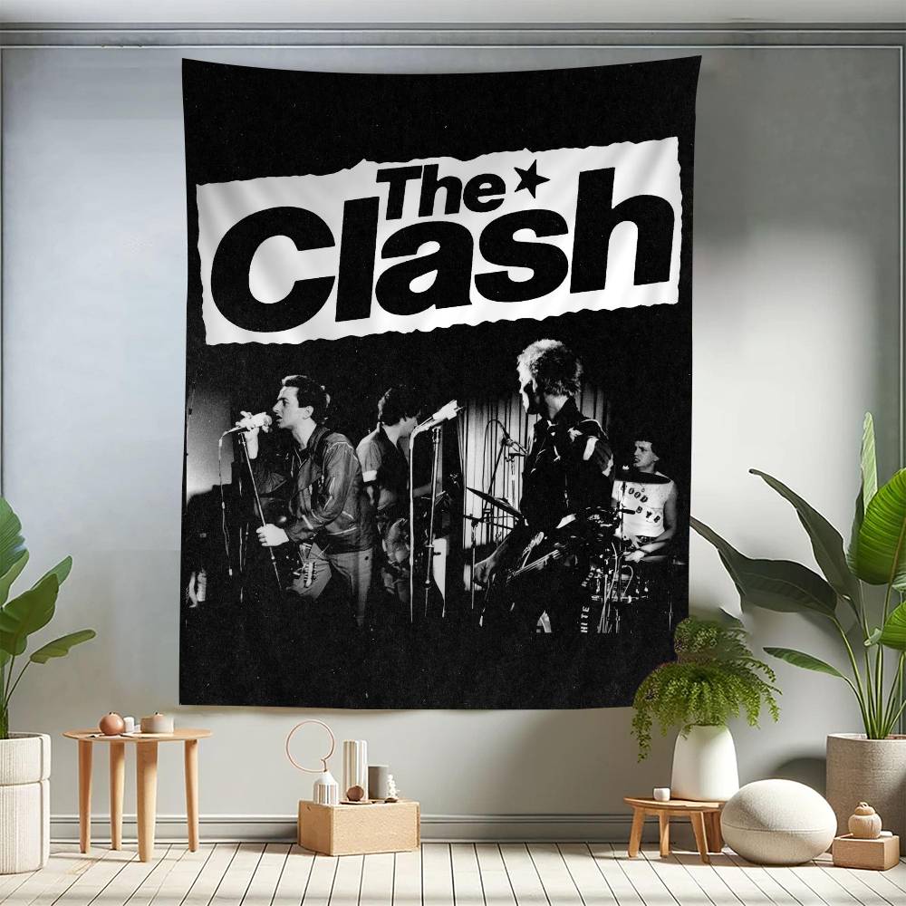 Clash The Band Tapestry Art Printing Cheap Hippie Wall Hanging Bohemian Wall Tapestries Mandala Art Home Decor