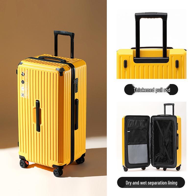 Premium 28-Inch Multi-Functional Women's Trolley Luggage with Brake Universal Wheels and Password Lock
