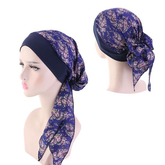 Blumendruck Damen Elastischer Turban Hut Kopftuch Bandana Kopfbedeckung?Piratenmütze