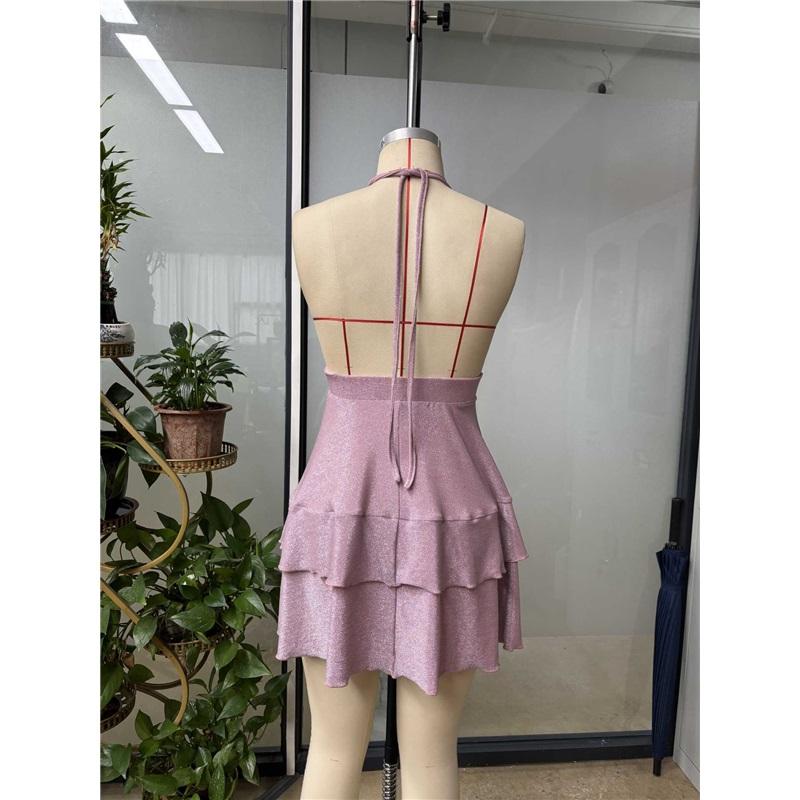 Women's Fashionable Deep V-Neck Sexy Summer Dress