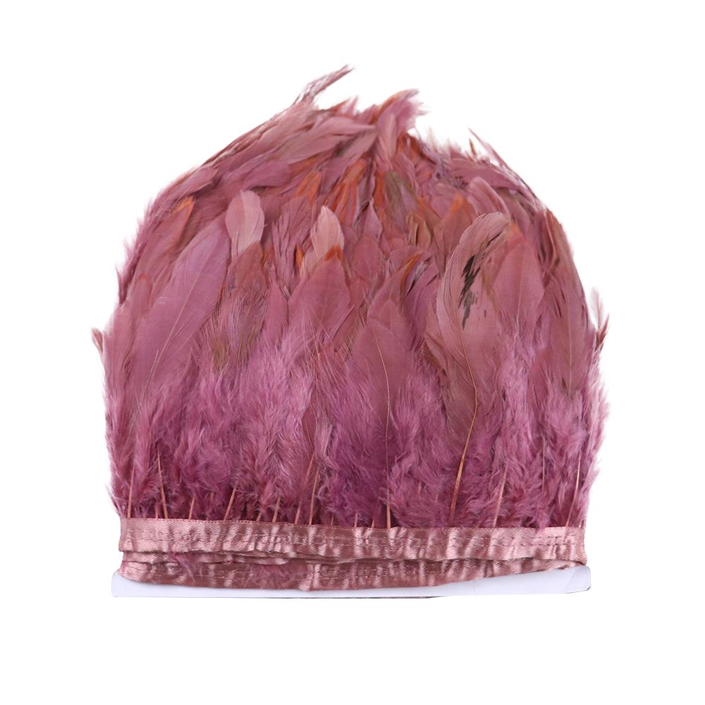 1 Meter Weiße Hahnenfedern Besatz Fransen 10-15cm Federn Band zum Nähen Karnevalskleidung Dekoration Accessoires Handwerk