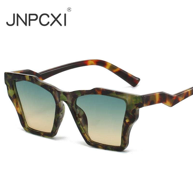  New Square Luxury Women Sunglasses UV400 Leopard Print Gradient Shades Men Sun Glasses